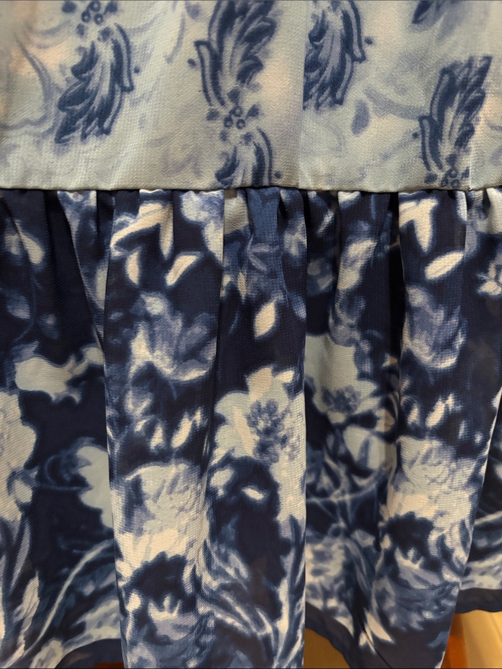 Navy & Light Blue Floral Tiered Maxi Skirt - Women's - Picture 7 of 8